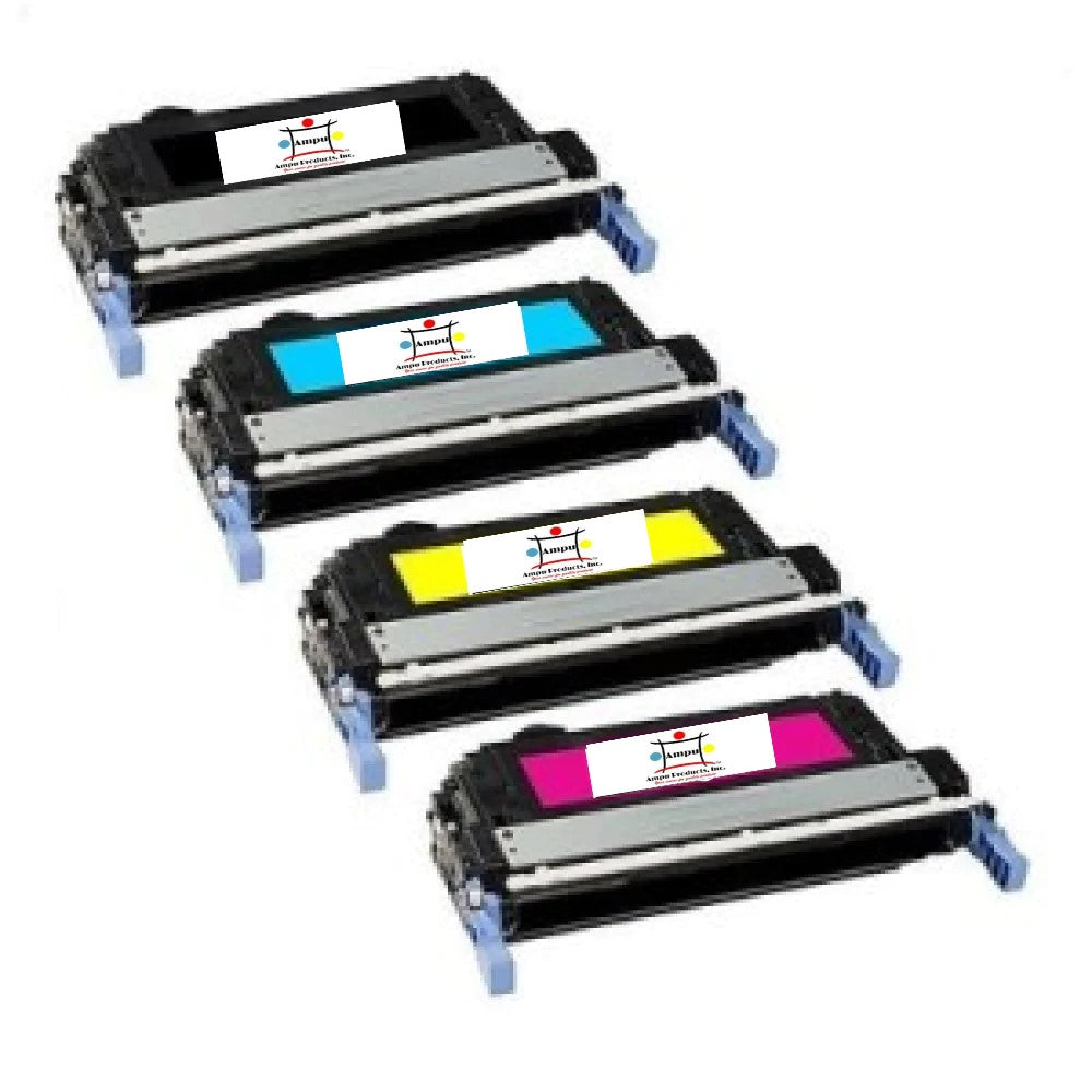 Ampuproducts Compatible Toner Cartridge Replacement For HP 1) CB400A, 1) CB401A, 1) CB403A, 1) CB402A (BK/C/Y/M, 4-PACK)