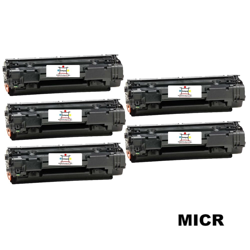 Ampuproducts Compatible Toner Cartridge Replacement For HP CB435A (35A) Black (1.5K YLD) W/MICR (5-Pack)