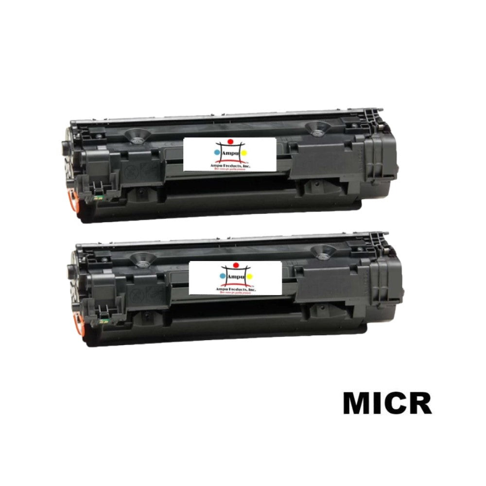 Ampuproducts Compatible Toner Cartridge Replacement For HP CB435A (35A) Black (1.5K YLD) W/MICR (2-Pack)