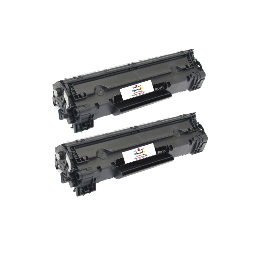 Ampuproducts Compatible Toner Cartridge Replacement for HP CB436A (36A) Black (2K YLD) 2-Pack