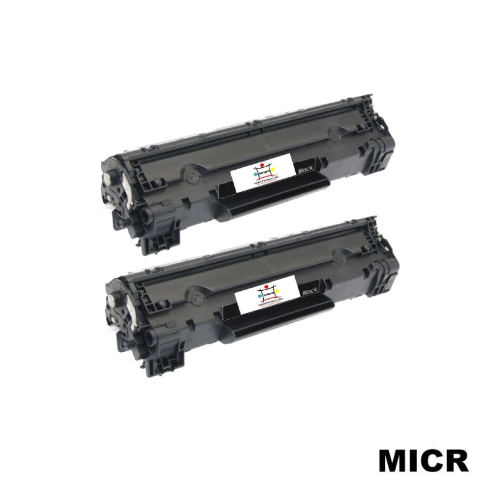 Ampuproducts Compatible Toner Cartridge Replacement for HP CB436A (36A) Black (2K YLD) W/MICR (2-Pack)