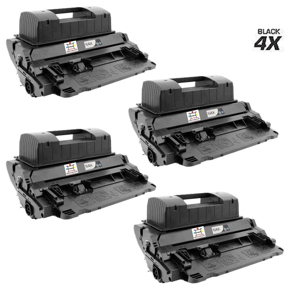 Ampuproducts Compatible Toner Cartridge Replacement for HP CC364X (64X) High Yield Black (24K YLD) Jumbo (4-Pack)