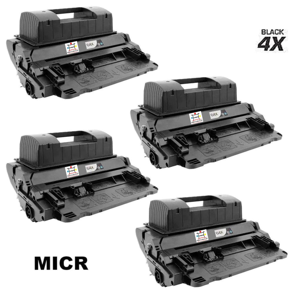 Ampuproducts Compatible Toner Cartridge Replacement for HP CC364X (64X) High Yield Black (24K YLD) W/MICR (4-Pack)