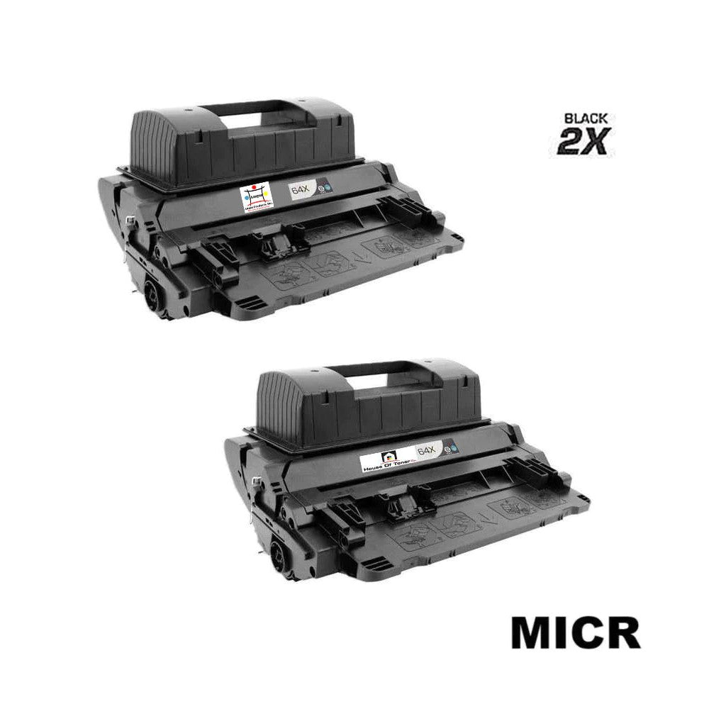 Ampuproducts Compatible Toner Cartridge Replacement for HP CC364X (64X) High Yield Black (24K YLD) W/MICR (2-Pack)