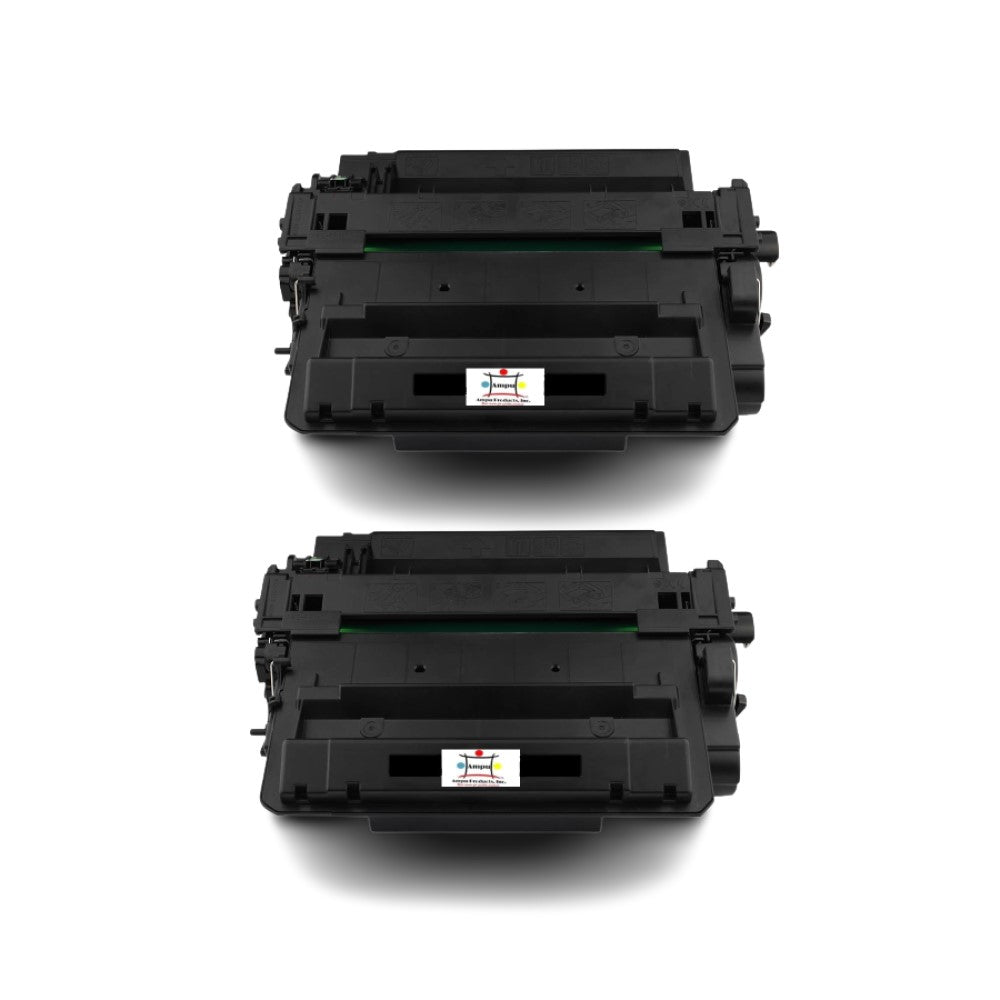 Ampuproducts Compatible Toner Cartridge Replacement for HP CE255X (55X) High Yield Black (15K YLD) 2-Pack