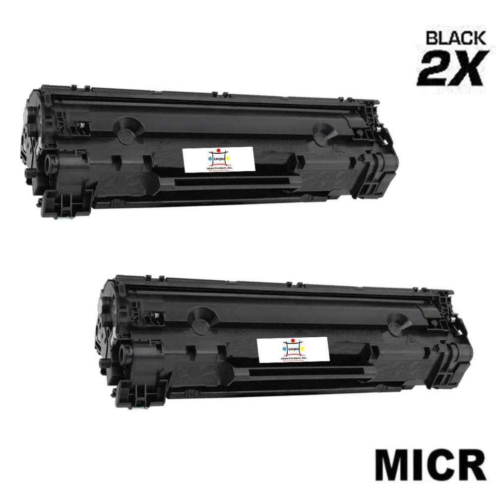 Ampuproducts Compatible Toner Cartridge Replacement for HP CE285A (85A) Black (1.6K YLD) 2-Pack (W/MICR)