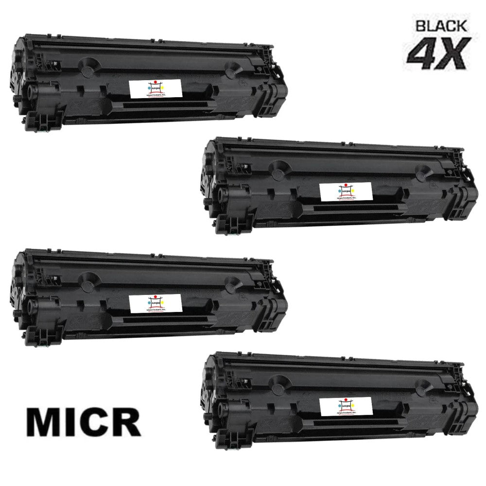 Ampuproducts Compatible Toner Cartridge Replacement for HP CE278A (78A) Black (2.1K YLD) 4-Pack (W/MICR)