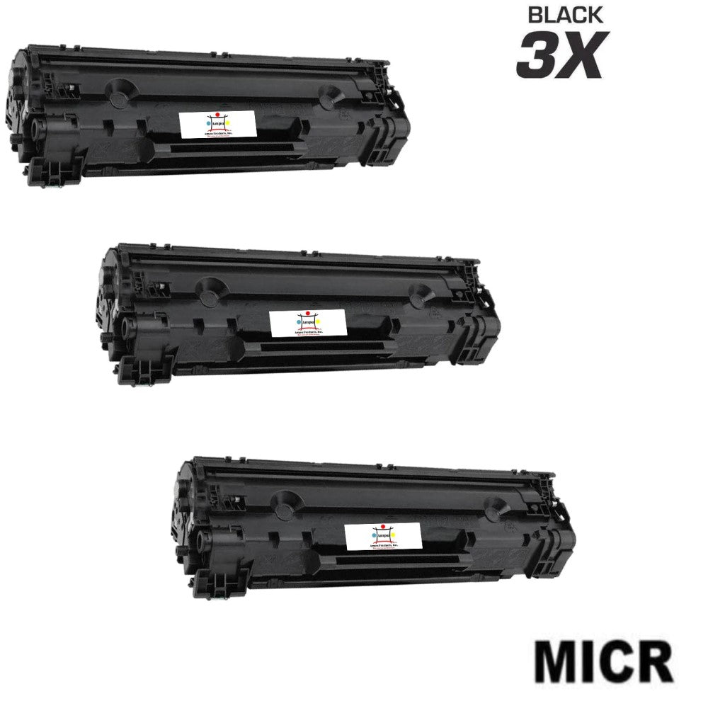 Ampuproducts Compatible Toner Cartridge Replacement for HP CE278A (78A) Black (2.1K YLD) 3-Pack (W/MICR)