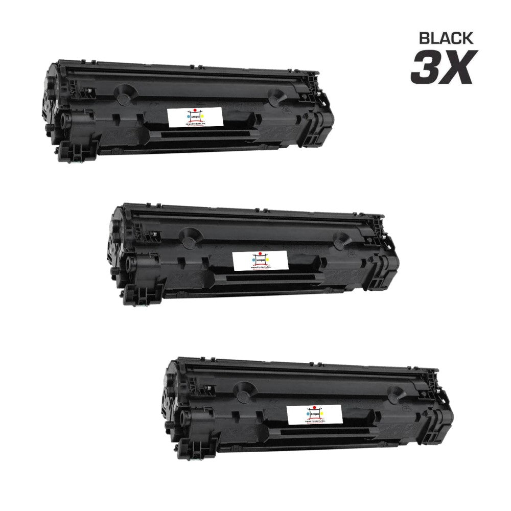 Ampuproducts Compatible Toner Cartridge Replacement for HP CE278AJ (78A) Black (3.1K YLD) 3-Pack (Jumbo)