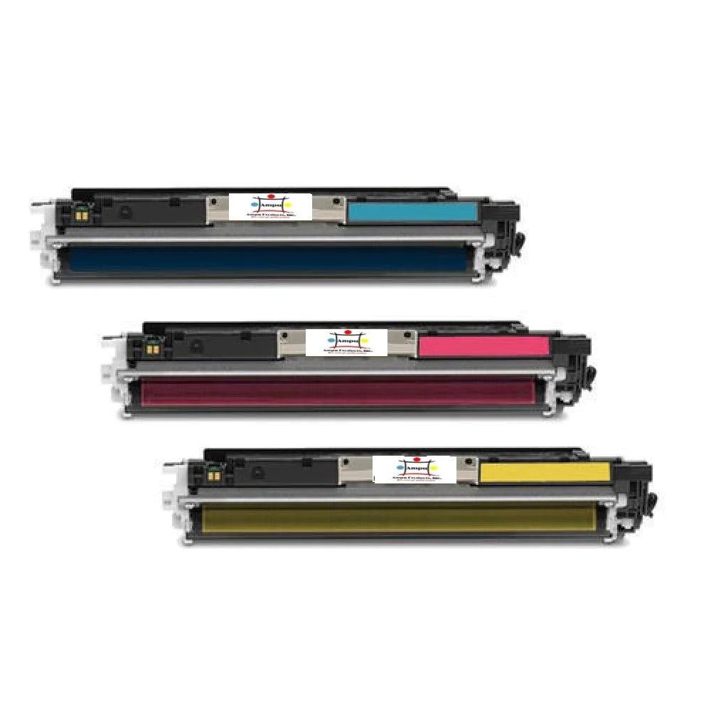 Ampuproducts Compatible Toner Cartridge Replacement For HP CE311A, CE312A, CE313A (126A) Cyan, Yellow, Magenta (1K YLD ) 3-Pack