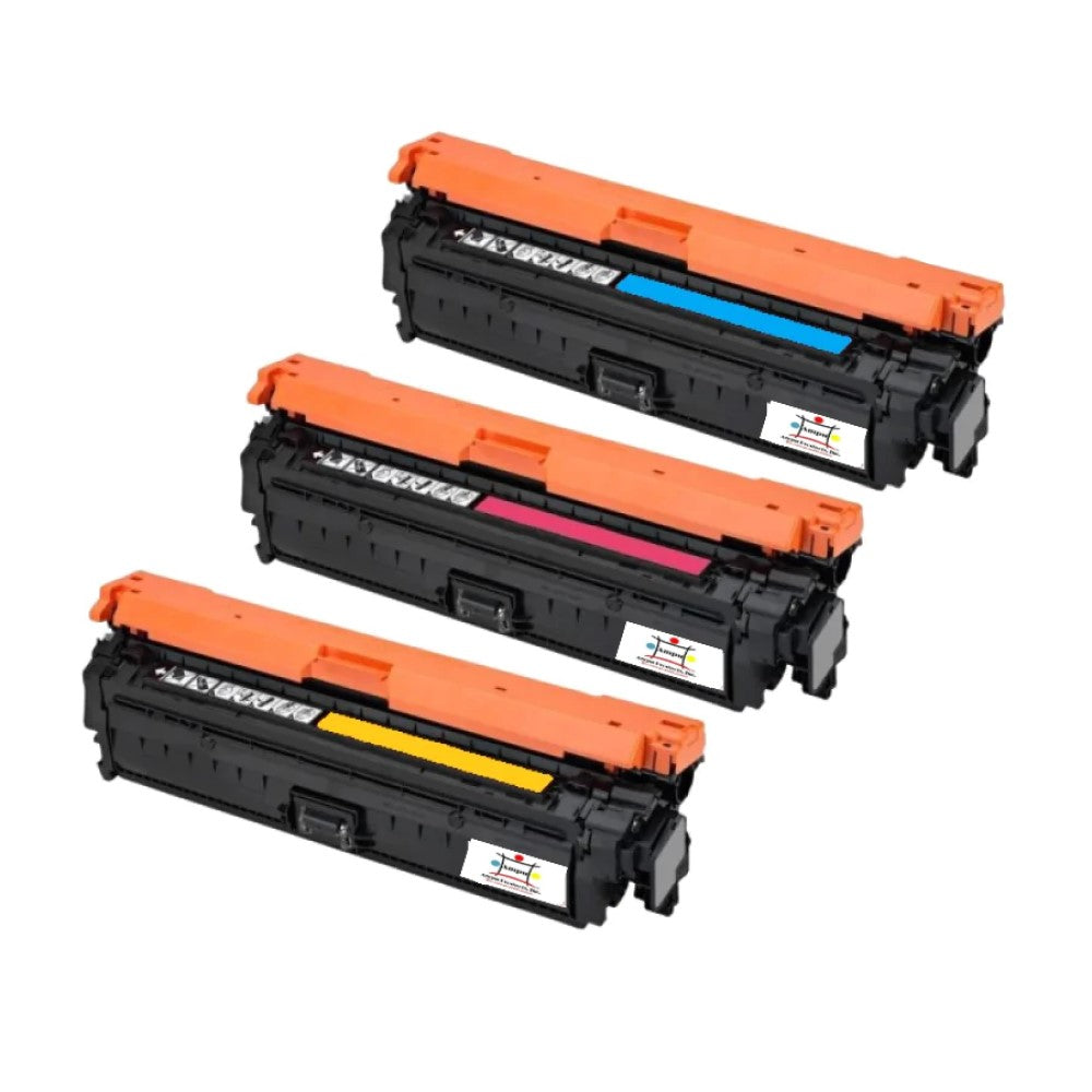 Ampuproducts Compatible Toner Cartridge Replacement For HP CE341A, CE342A, CE343A (651A) Cyan, Magenta, Yellow (1.6K YLD) 3-Pack