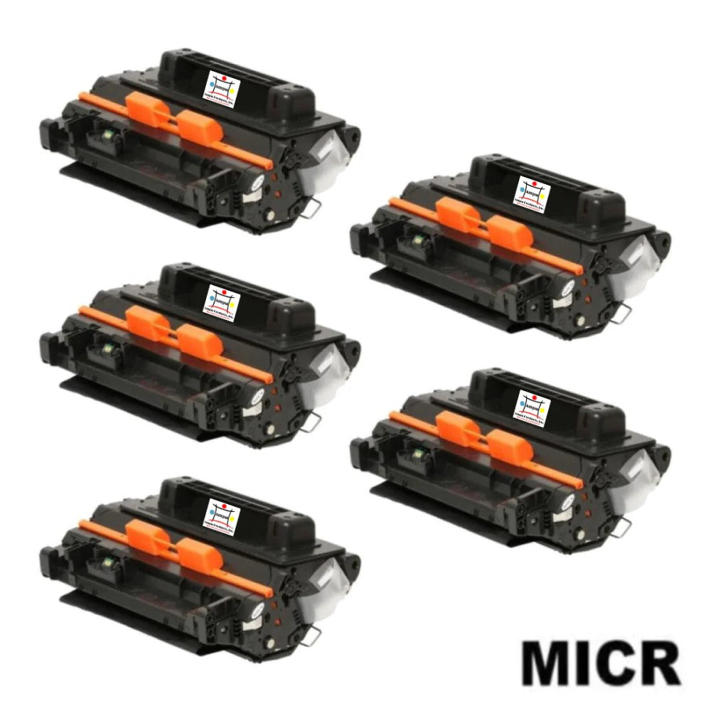 Ampuproducts Compatible Toner Cartridge Replacement for HP CE390A (90A) Black (10K YLD) W/MICR (5-Pack)