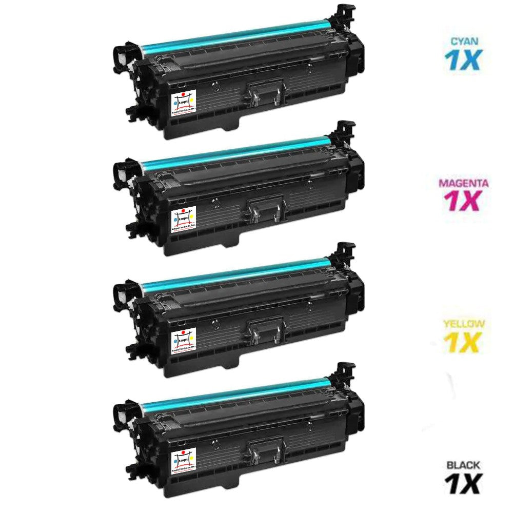 Ampuproducts Compatible Toner Cartridge Replacement For HP CE400A, CE401A, CE402A, CE403A (507A) Black, Cyan, Magenta, Yellow (6K YLD) 4-Pack