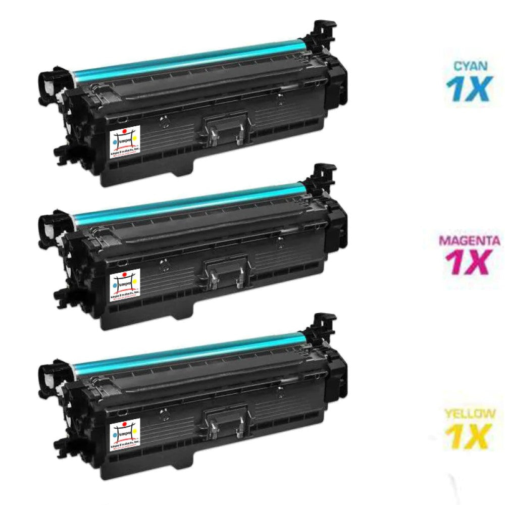 Ampuproducts Compatible Toner Cartridge Replacement For HP CE401A, CE402A, CE403A (507A) Cyan, Magenta, Yellow (6K YLD) 3-Pack