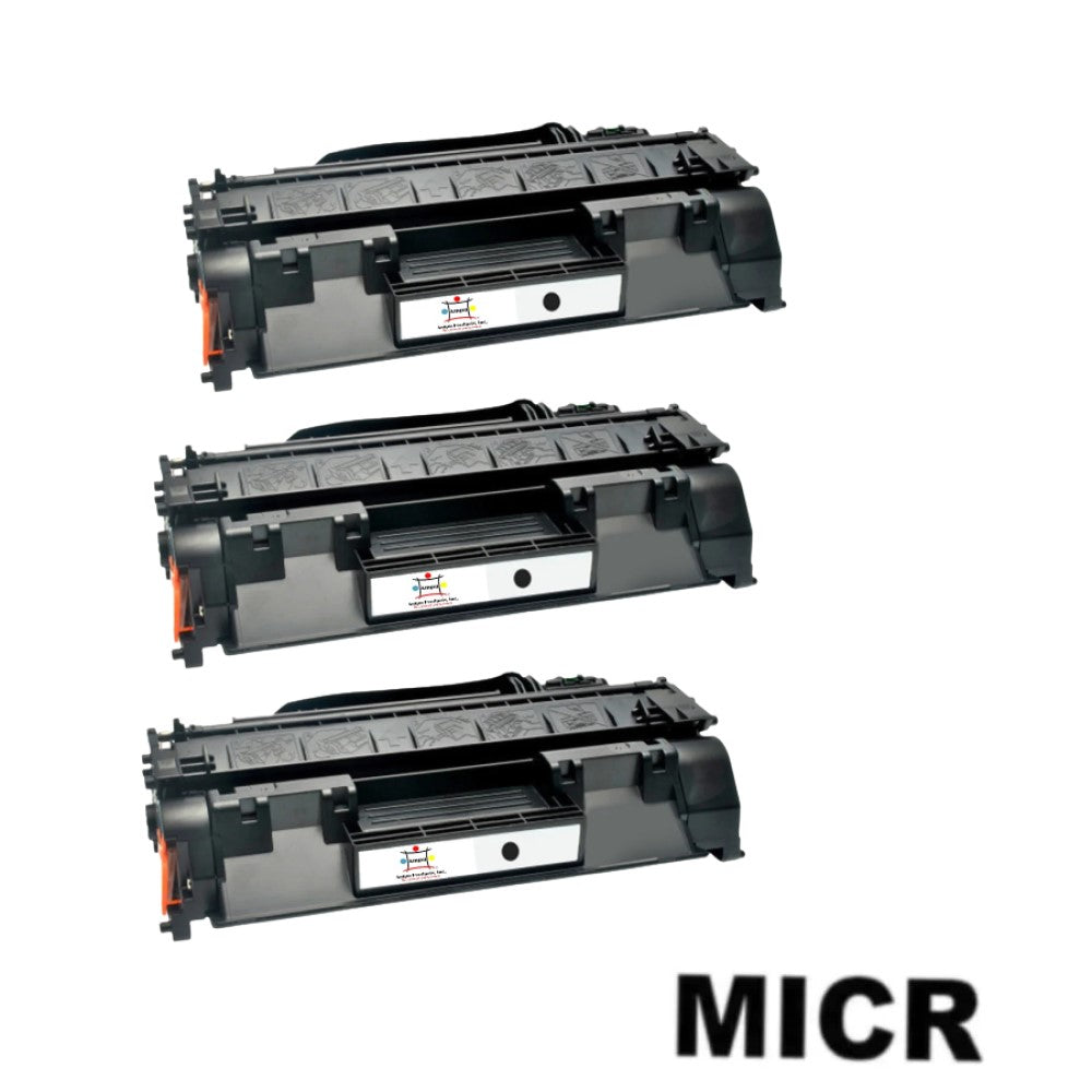 Ampuproducts Compatible Toner Cartridge Replacement for HP CE505A (05A) Black (2.3K YLD) 3-Pack (W/Micr)