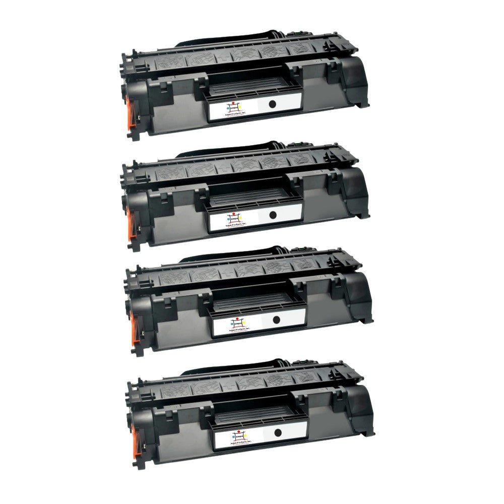 Ampuproducts Compatible Toner Cartridge Replacement for HP CE505A (05A) Black (2.3K YLD) 4-Pack (W/Micr)