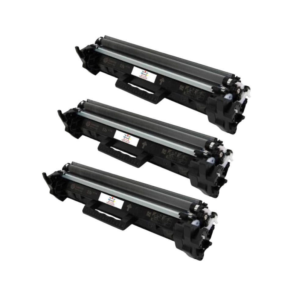 Ampuproducts Compatible Toner Cartridge Replacement for HP CF217A (17A) Black (1.6K YLD) 3-Pack