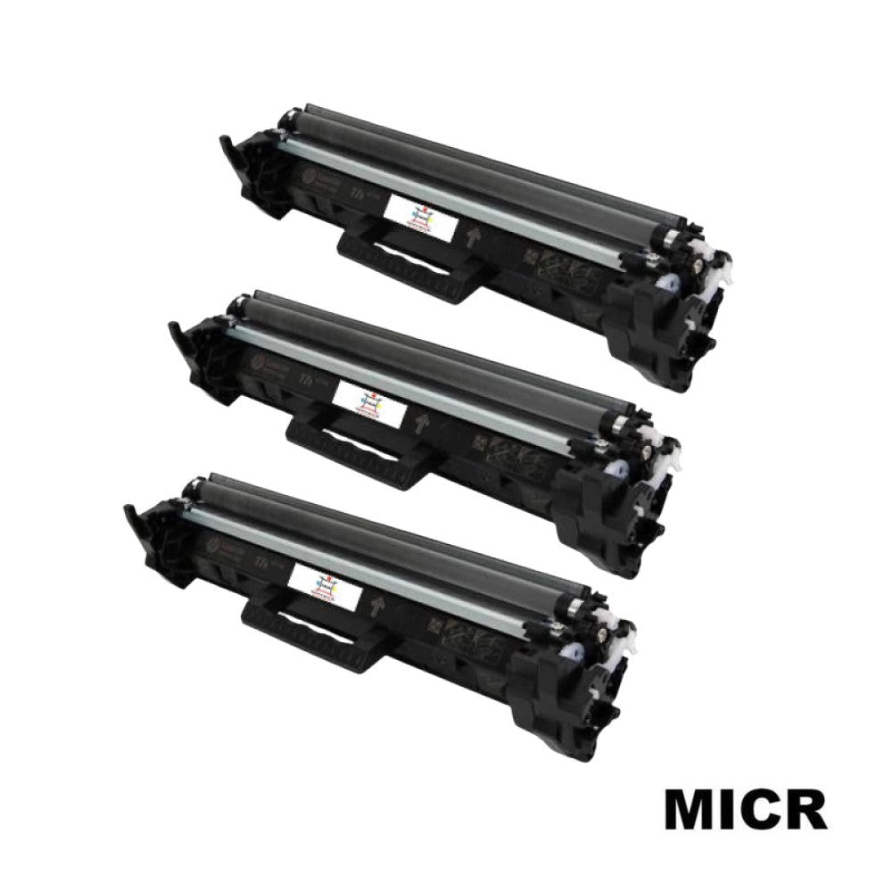 Ampuproducts Compatible Toner Cartridge Replacement for HP CF217A (17A) Black (1.6K YLD) W/MICR (3-Pack)