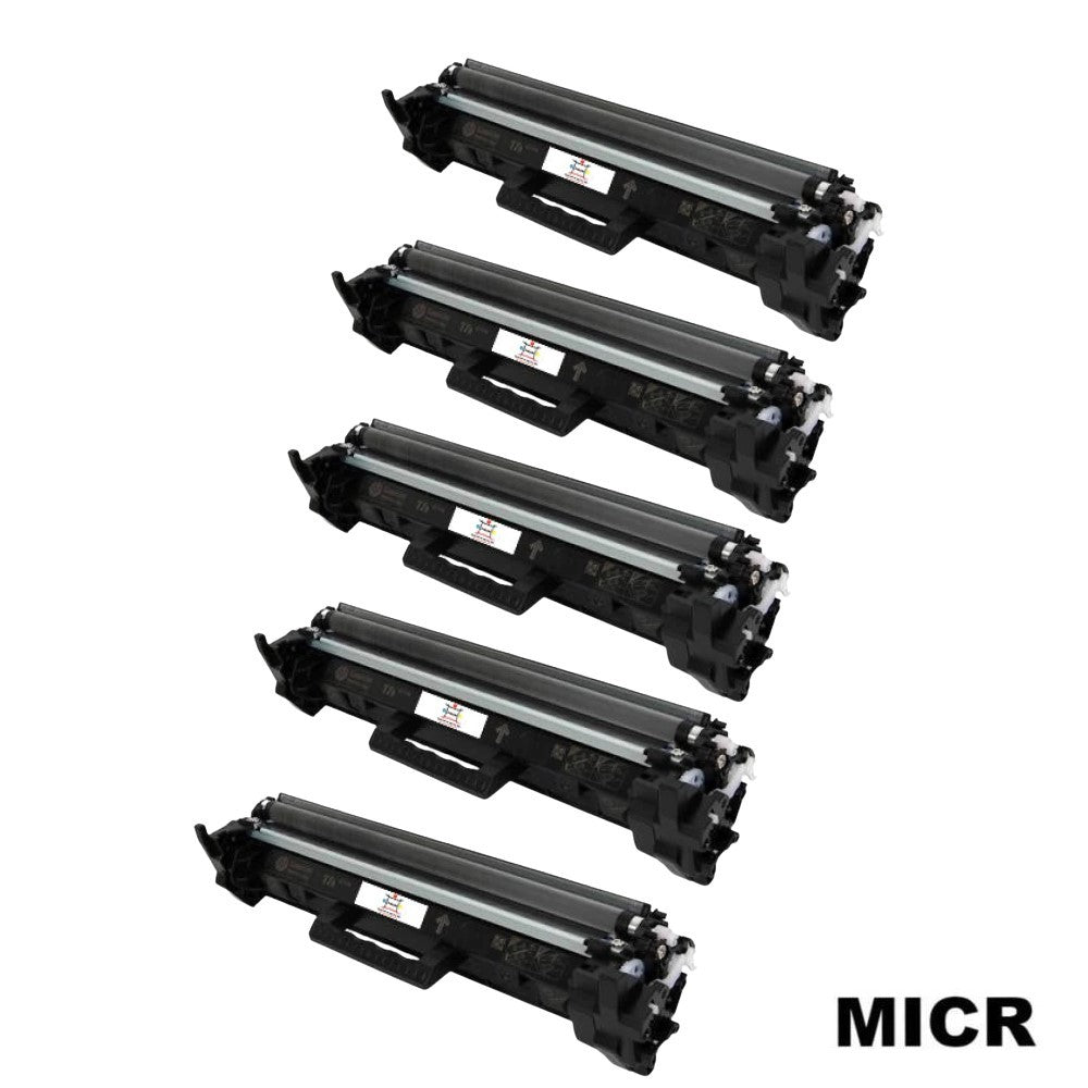 Ampuproducts Compatible Toner Cartridge Replacement for HP CF217A (17A) Black (1.6K YLD) W/MICR (5-Pack)