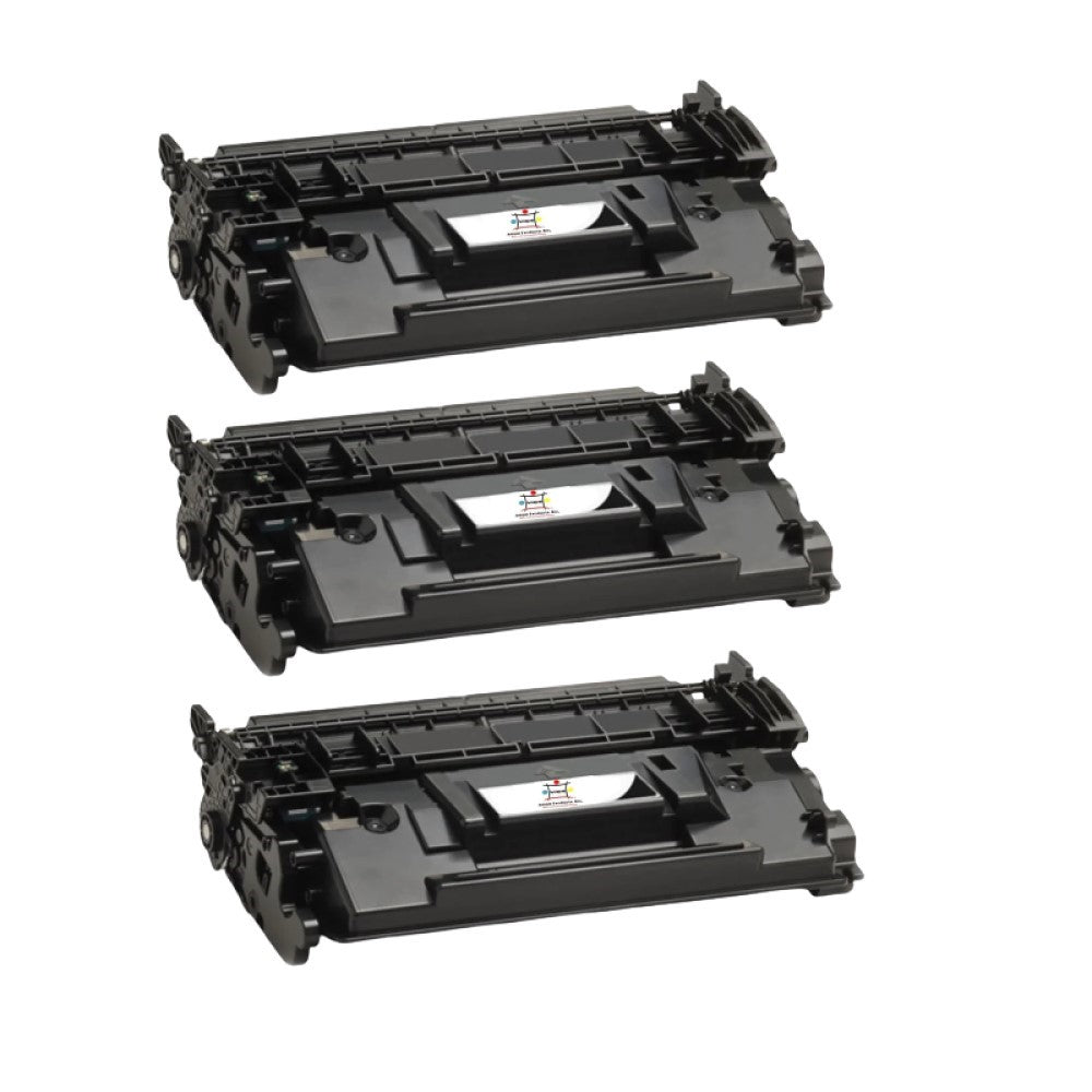 Ampuproducts Compatible Toner Cartridge Replacement For HP CF258A (58A) Black (3K YLD) 3-Pack (W/Chip)