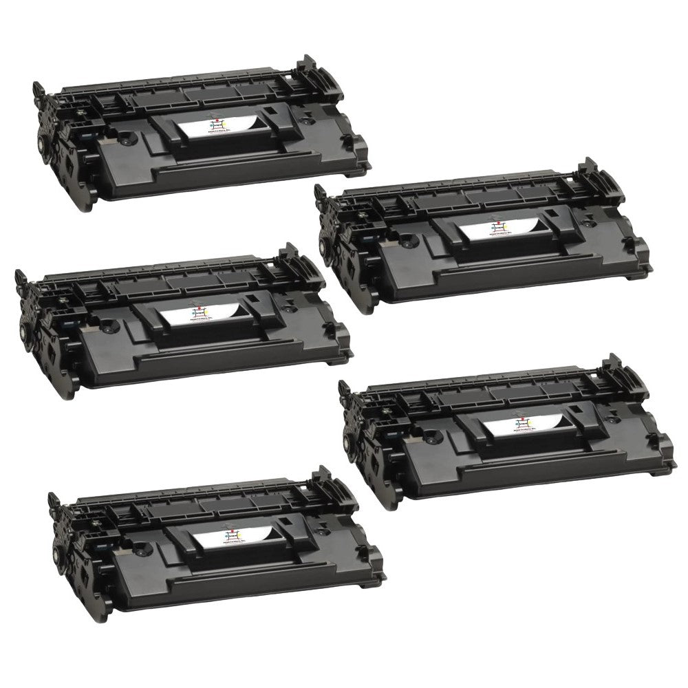 Ampuproducts Compatible Toner Cartridge Replacement For HP CF258A (58A) Black (3K YLD) 5-Pack (W/Chip)