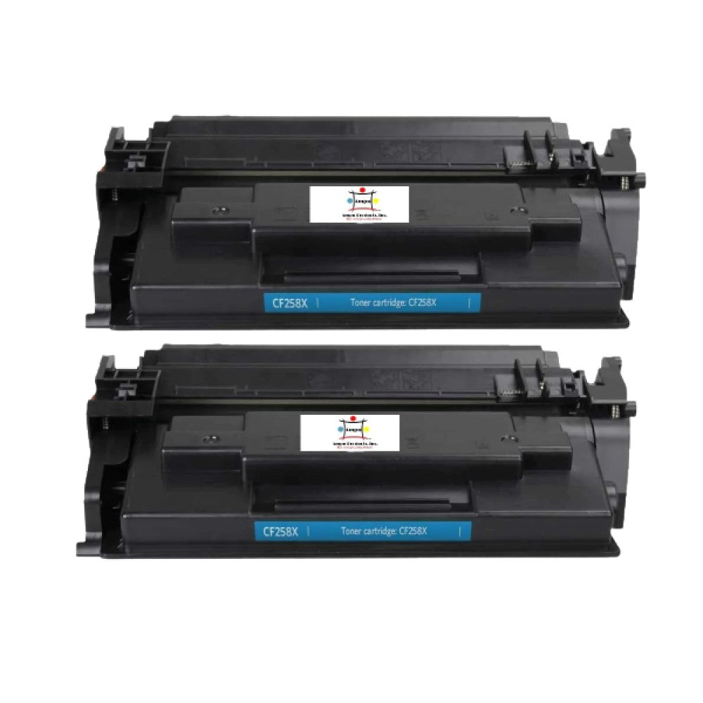 Ampuproducts Compatible Toner Cartridge Replacement for HP CF258X (58X) Black (10K) 2-Pack (W/New Chip)