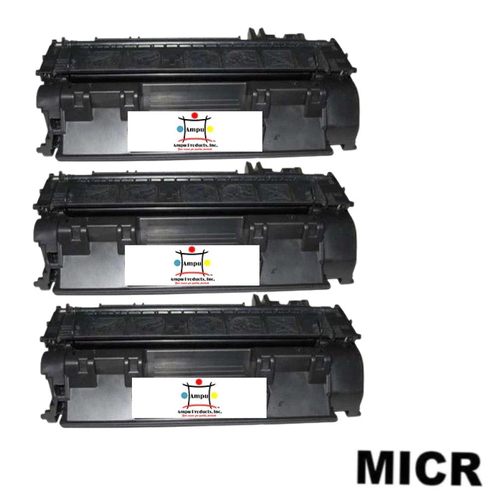 Ampuproducts Compatible Toner Cartridge Replacement for HP CF280A (80A) Black (2.5K YLD) 3-Pack (W/Micr)