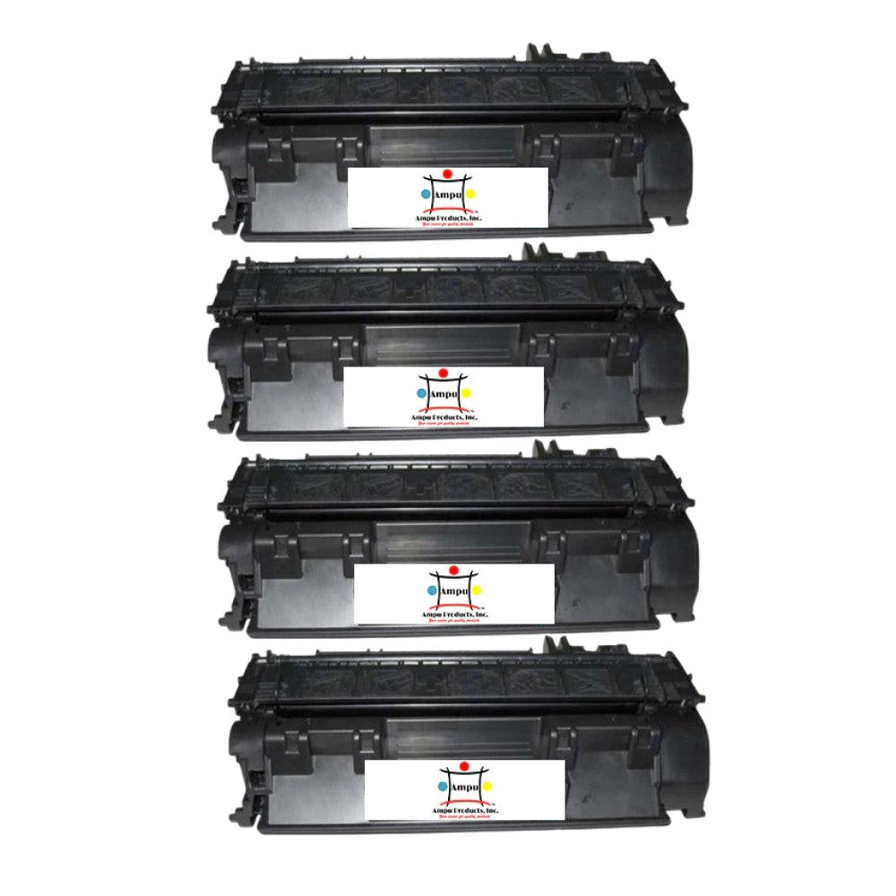 Ampuproducts Compatible Toner Cartridge Replacement For HP CF280A (80A) Black (2.5K YLD) 4-Pack