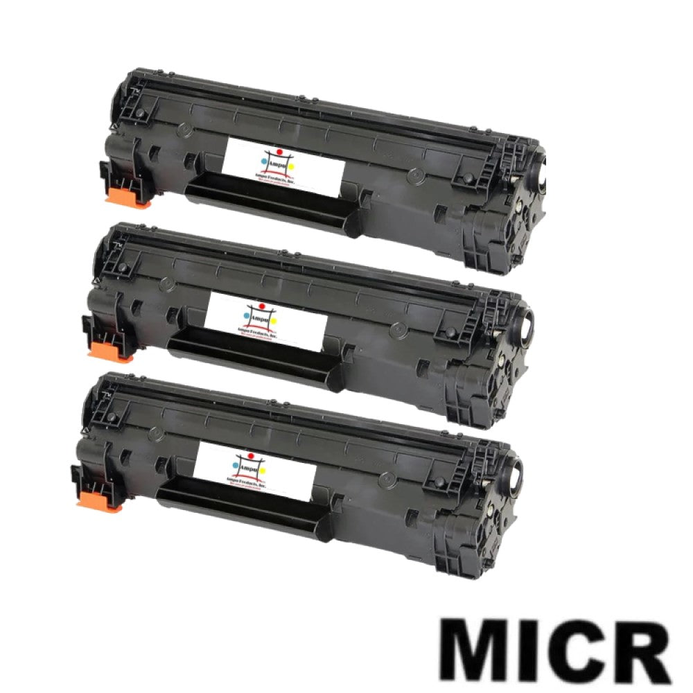 Ampuproducts Compatible Toner Cartridge Replacement for HP CF283A (83A) Black (1.5K YLD) 3-Pack (W/Micr)