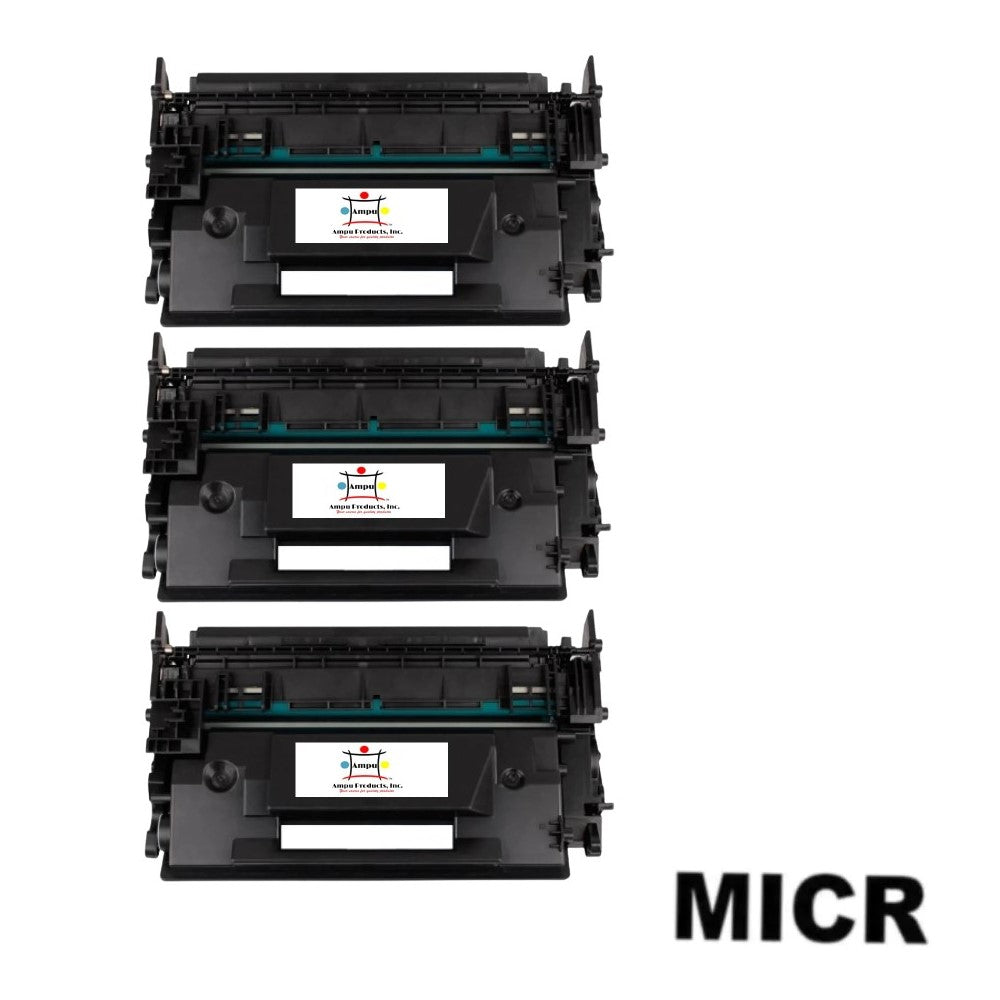 Ampuproducts Compatible Toner Cartridge Replacement For HP CF287X (87X) High Yield Black (18K YLD) 3-Pack (W/Micr)