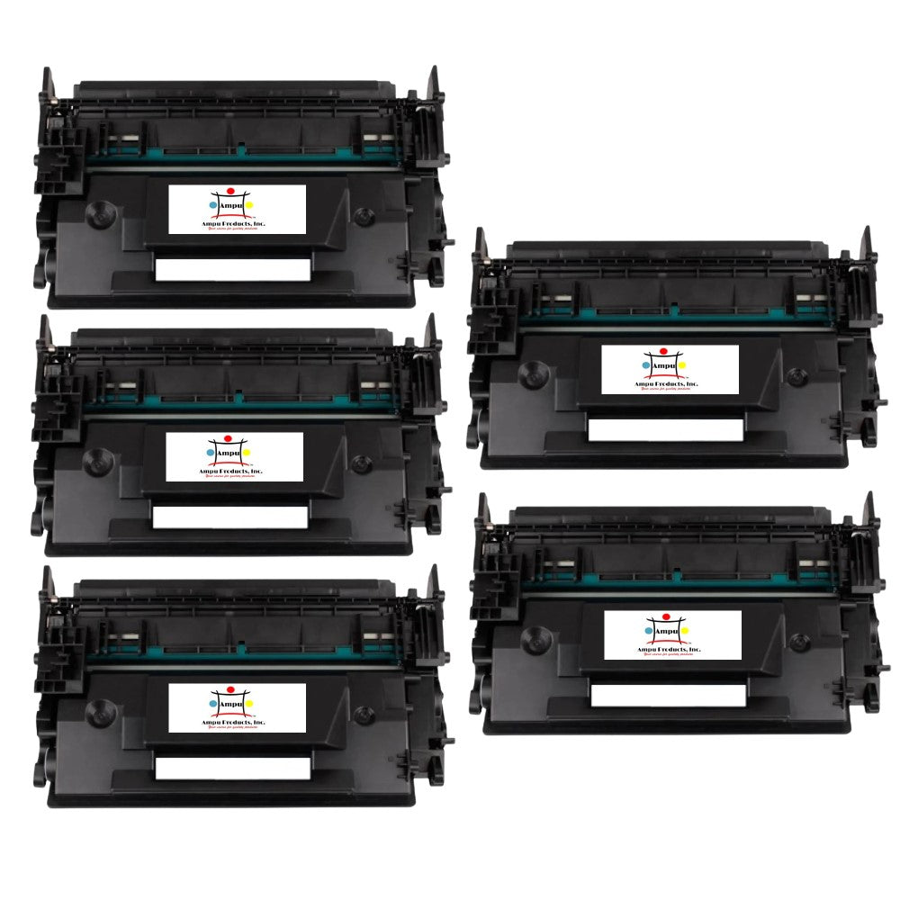 Ampuproducts Compatible Toner Cartridge Replacement For HP CF287X (87X) High Yield Black (18K YLD) 5-Pack
