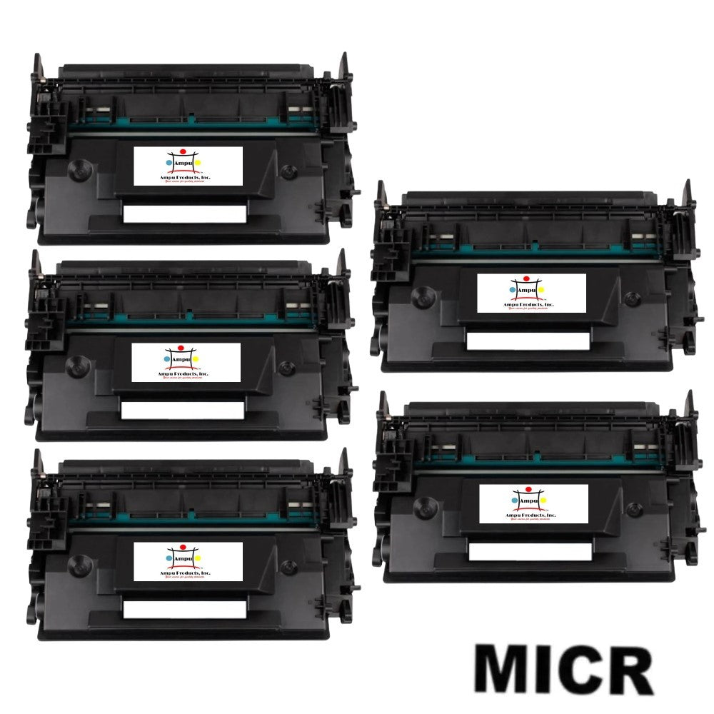 Ampuproducts Compatible Toner Cartridge Replacement For HP CF287X (87X) High Yield Black (18K YLD) 5-Pack (W/Micr)