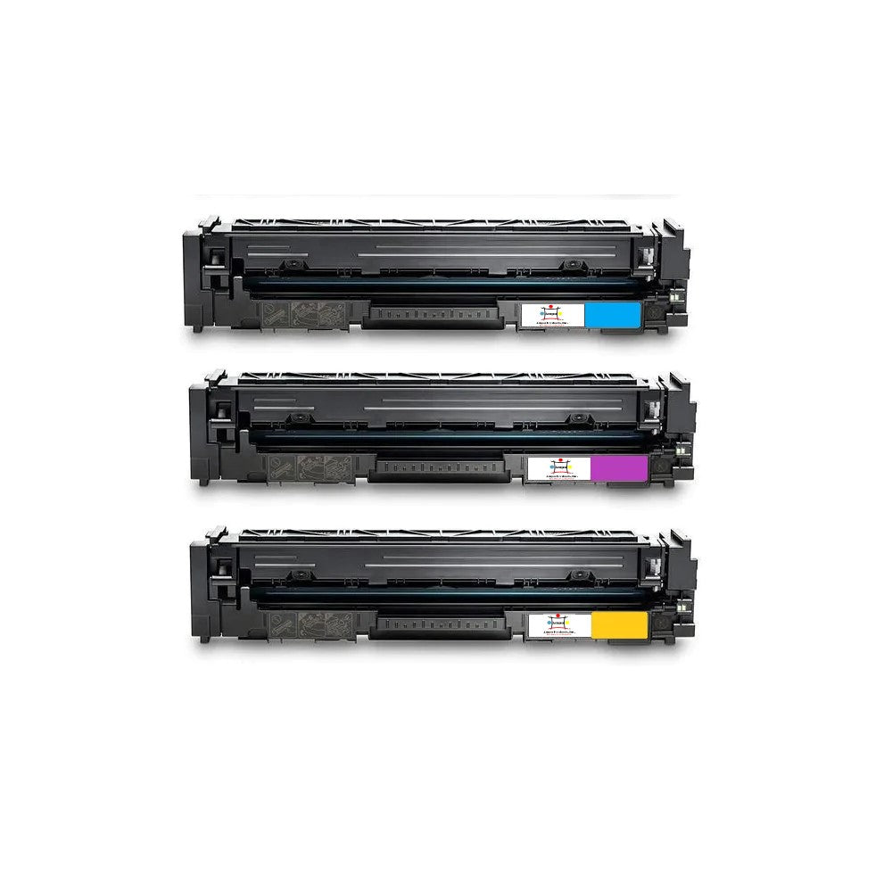 Ampuproducts Compatible Toner Cartridge Replacement For HP CF501X, CF502X, CF503X (202X) High Yield Cyan, Yellow, Magenta (3.2K YLD) 3-Pack