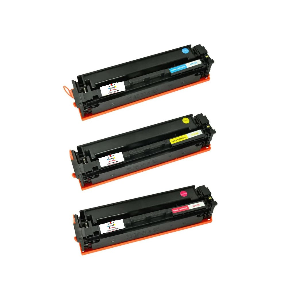 Ampuproducts Compatible Toner Cartridge Replacement For HP CF512A, CF513A (202A) Cyan, Yellow, Magenta (900 YLD) 3-Pack