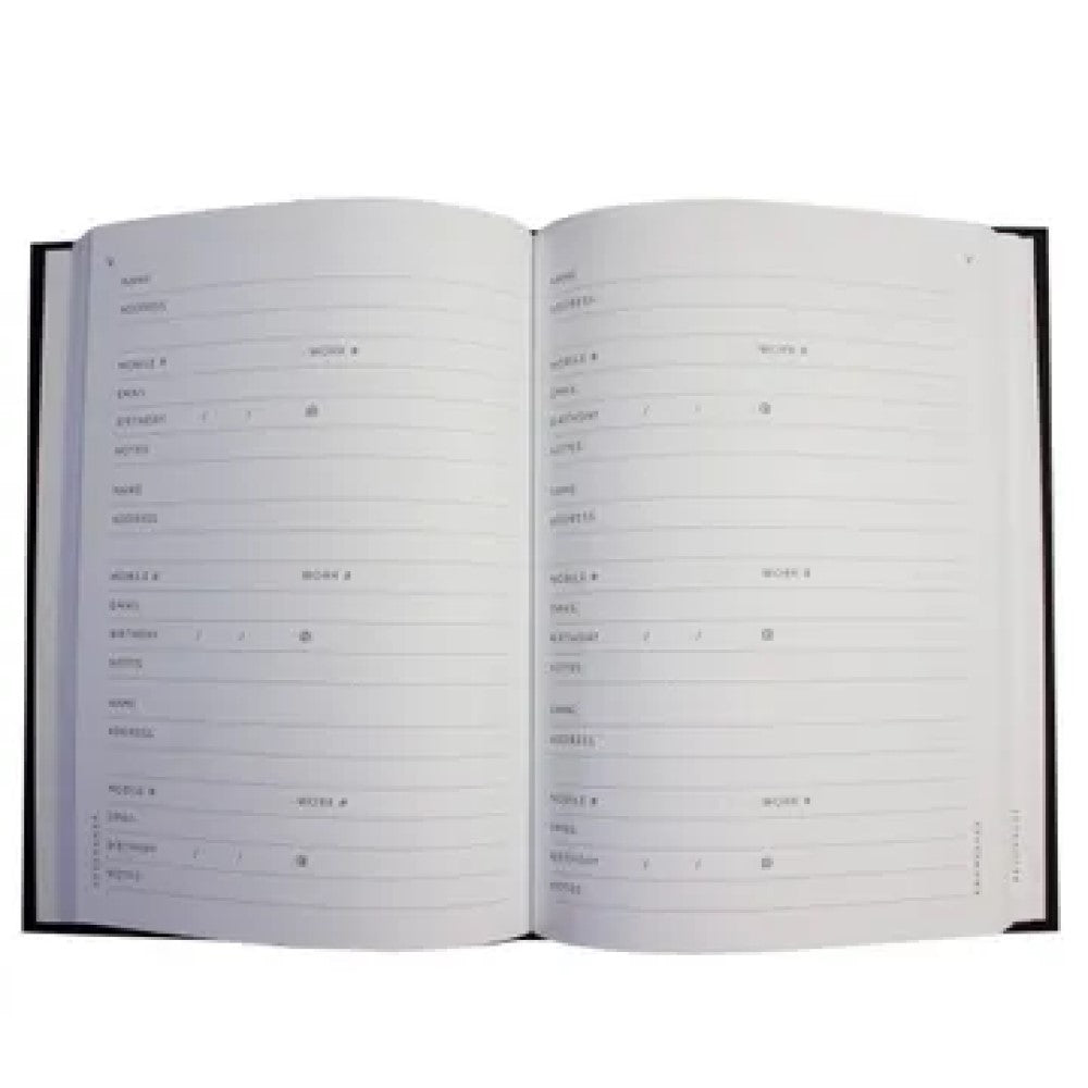 cs144 192 page black address contact journal