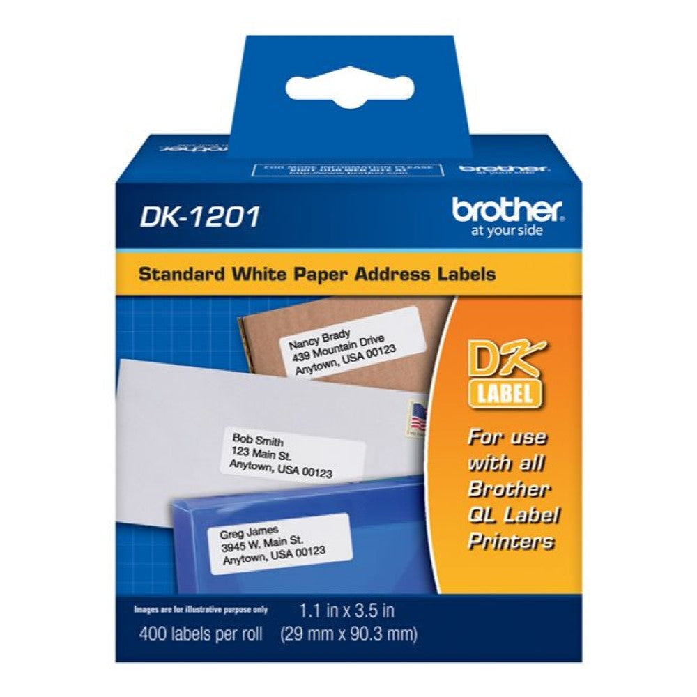 BRTDK1201 BROTHER DK1201 LABELS 400pk STANDARD ADDRESS - 400 page yield