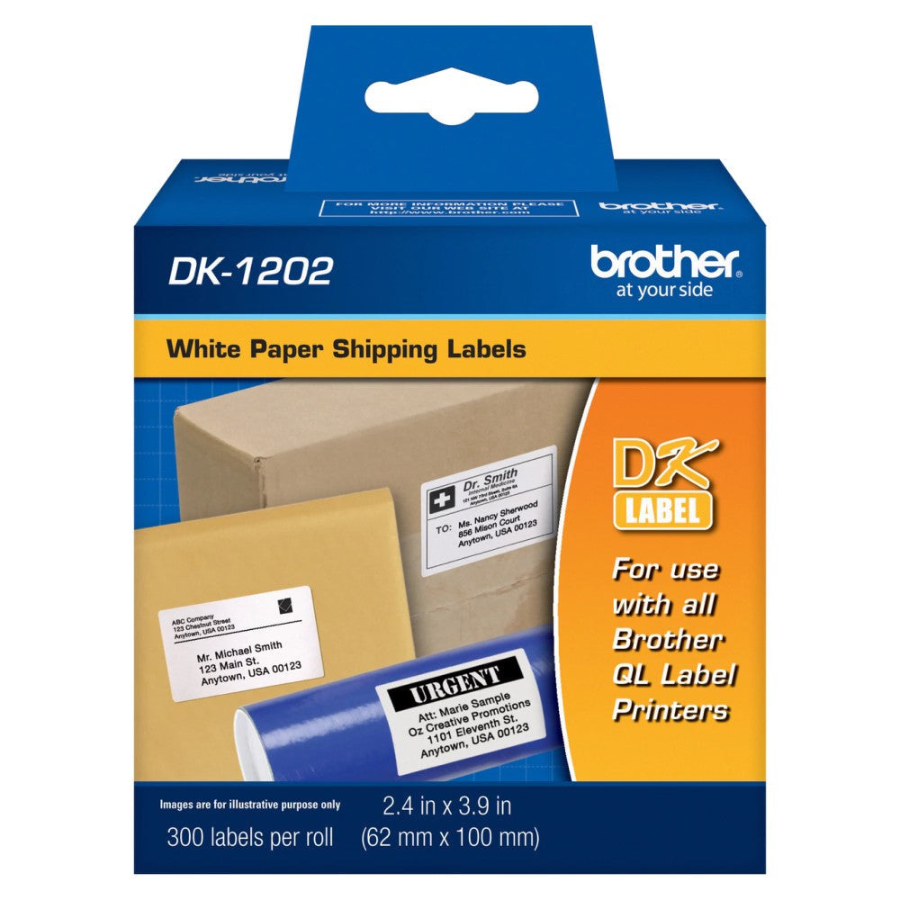 BRTDK1202 BROTHER DK1202 LABELS 300pk SMALL SHIPPING - 300 page yield