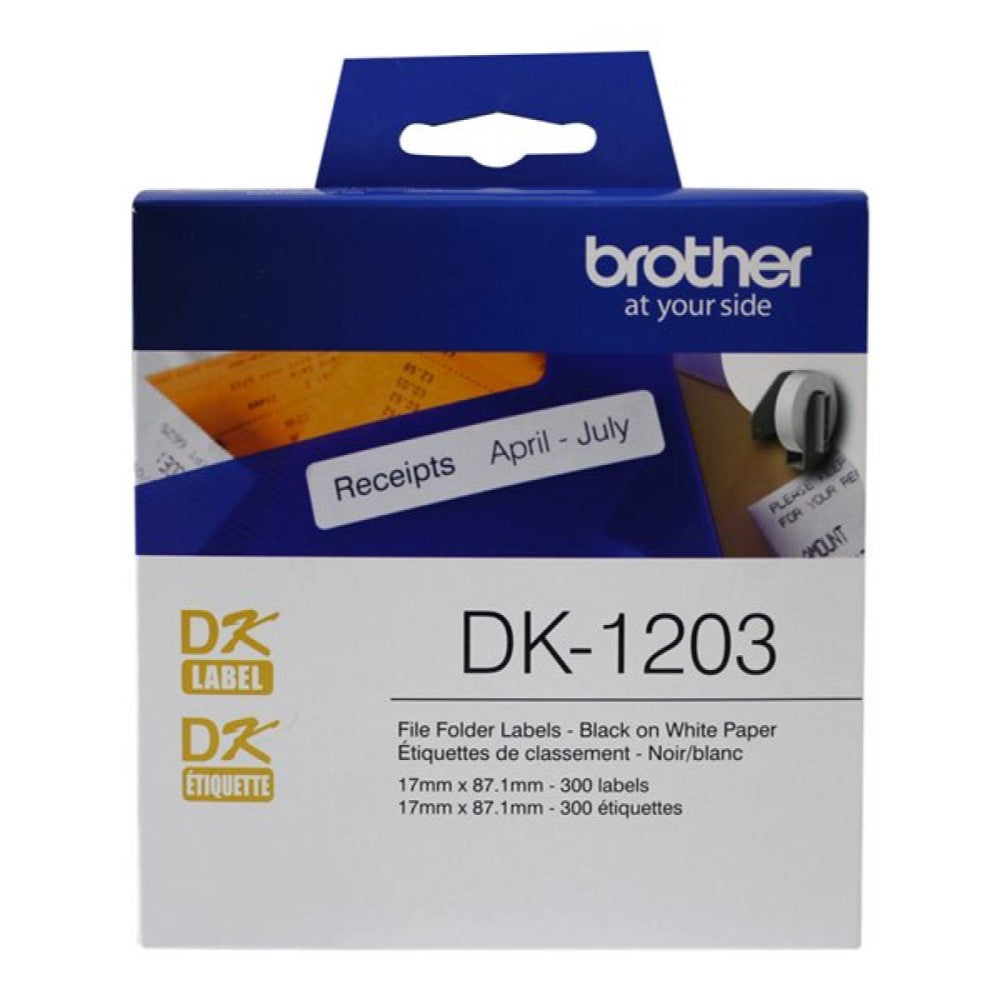 BRTDK1203 BROTHER DK1203 LABELS 300pk FILE FOLDER - 300 page yield