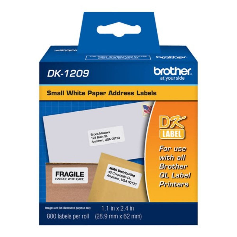 BRTDK1209 BROTHER DK1209 LABELS 800pk SMALL ADDRESS - 800 page yield