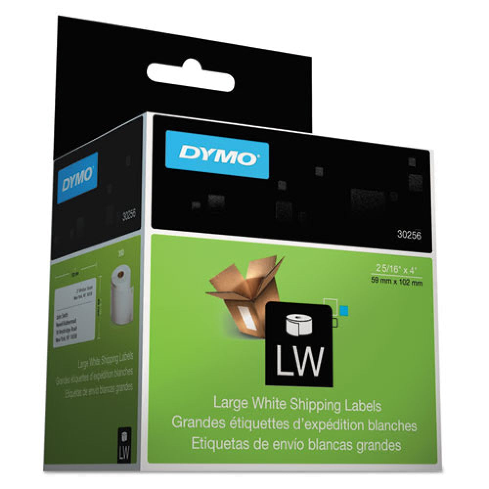 DYM30256 DYMO LabelWriter Shipping - Black on white - 2.31 in x 4 in 300 label(s) (1 roll(s) x 300) shipping labels - for DYMO Desktop Mailing Solution; DYMO LabelWriter 450, 4XL