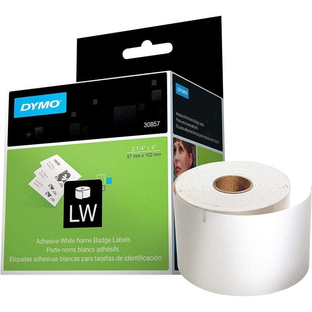 DYM30857 DYMO LW LABELS WHITE 250 NAME BADGE 2.3" x 4"