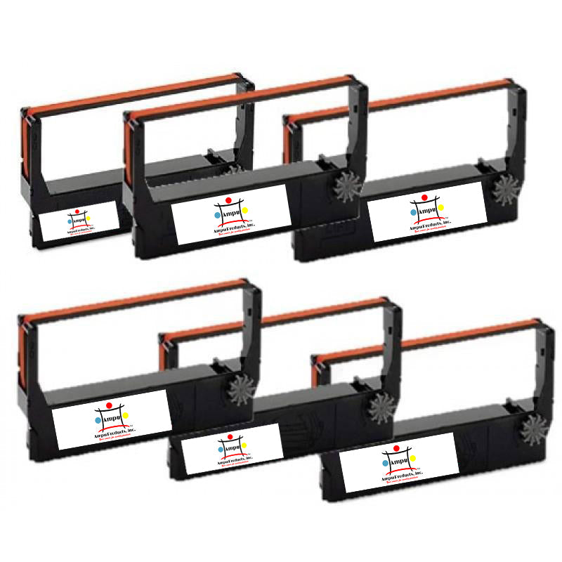 Ampuproducts Compatible Ribbons Replacement For COMPATIBLE EPSON ERC23BR 6 PACK RIBBON CARTRIDGE