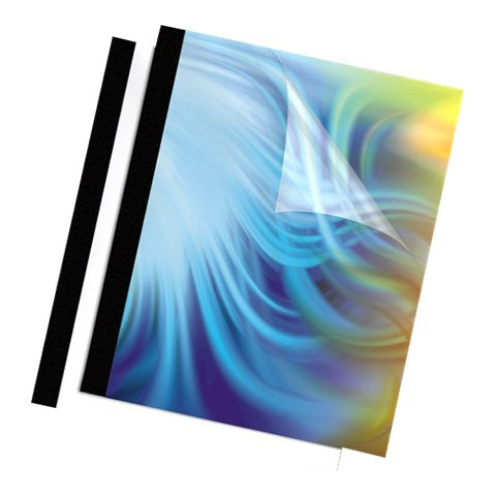 FEL5256101 Fellowes - Paper - 0.38 in - 8.5 in x 11.71 in - 90 sheets - black, transparent - 10 pcs. thermal binding cover