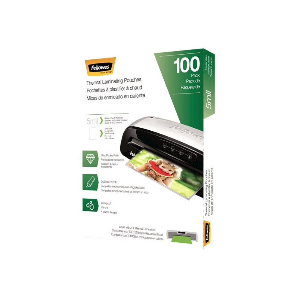 FEL5743501 FELLOWES 5743501 LAMNATE 100pk 5MIL LETTER SIZE