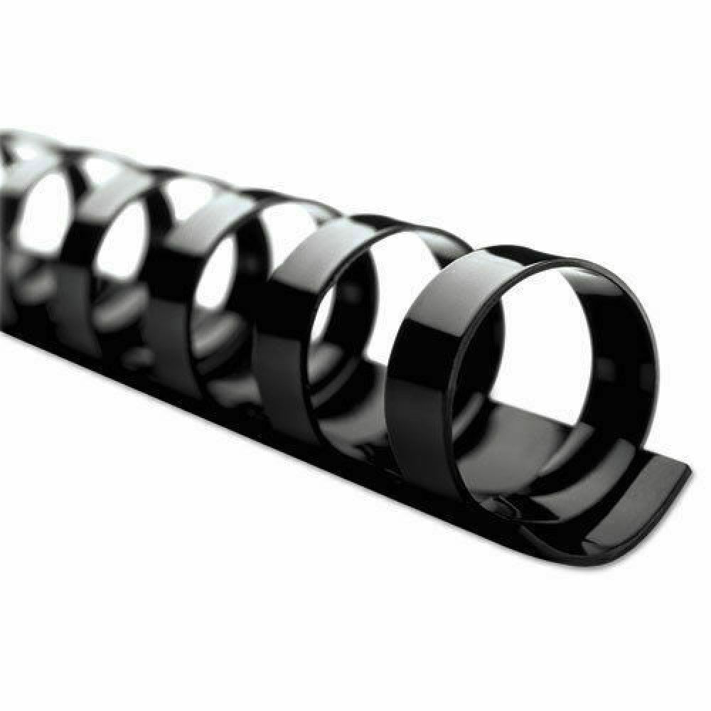 GBC4090010 GBC BLACK 1/4" 25pk CombBind SPINES