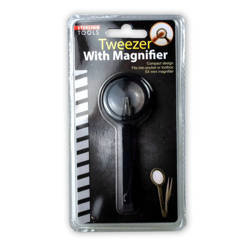 GM035 Tweezers with Magnifier