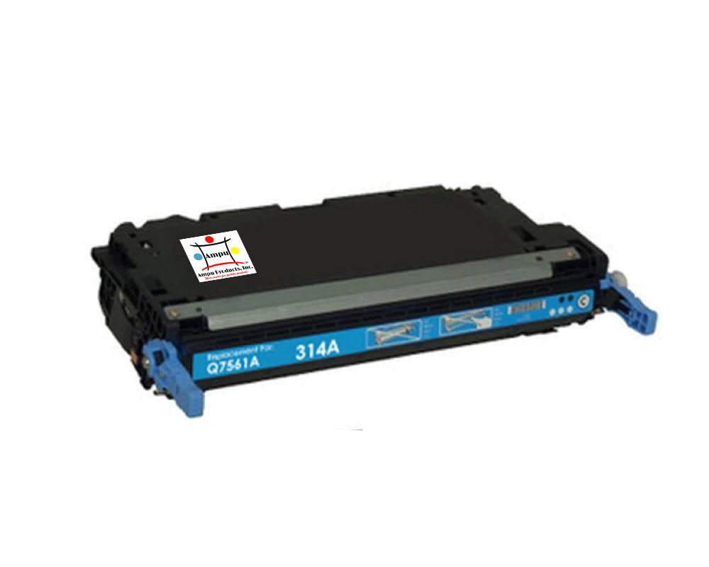 Ampuproducts Compatible Toner Cartridge Replacement for HP Q7561A (314A) Cyan (3.5K YLD)