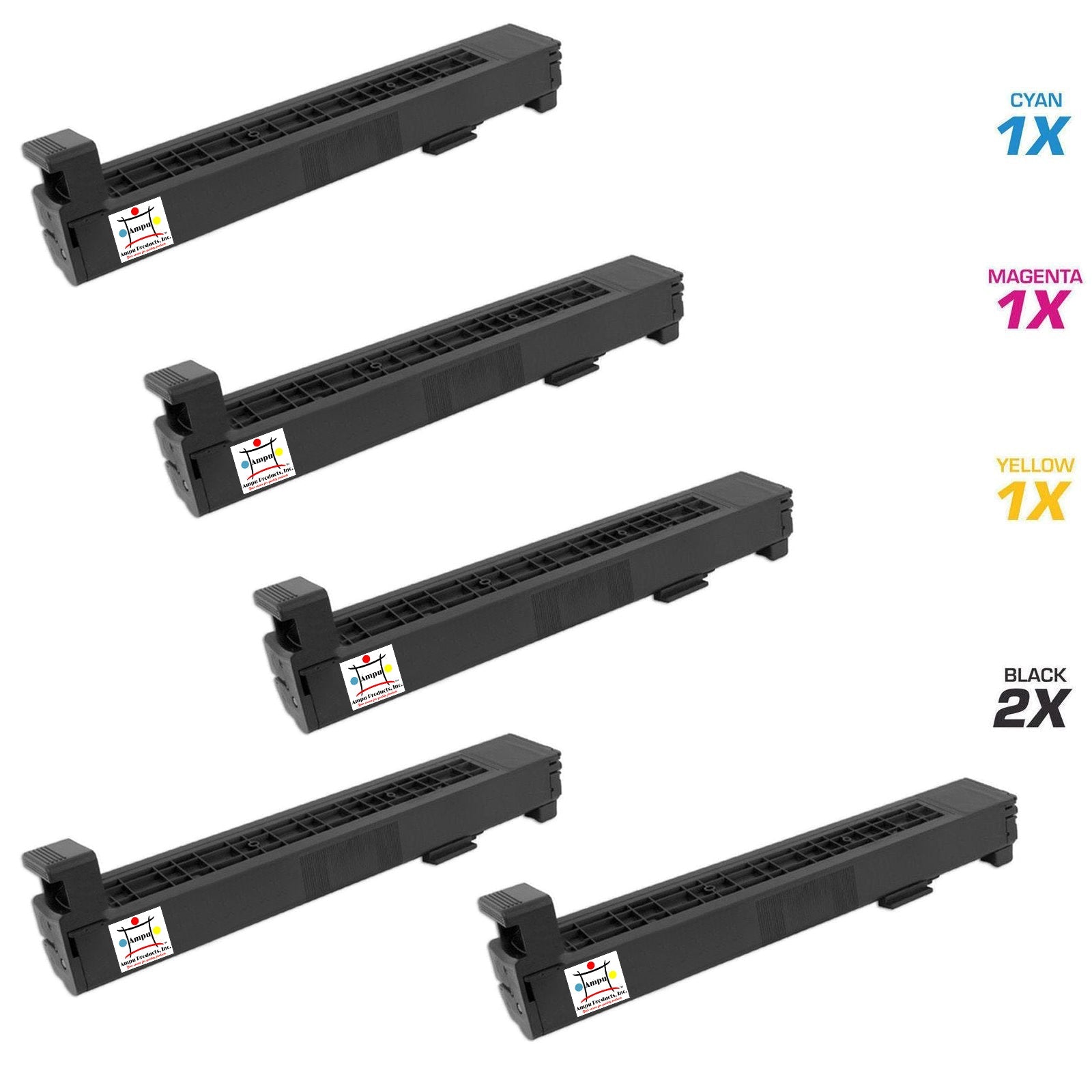 HP 2) CF300A, 1) CF301A, 1) CF302A, 1) CF303A  (COMPATIBLE) 5 PACK