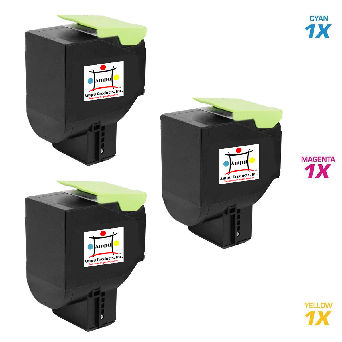 LEXMARK 1) 70C1XM0,1) 70C1XC0, 1) 70C1XY0 (COMPATIBLE) 3 PACK