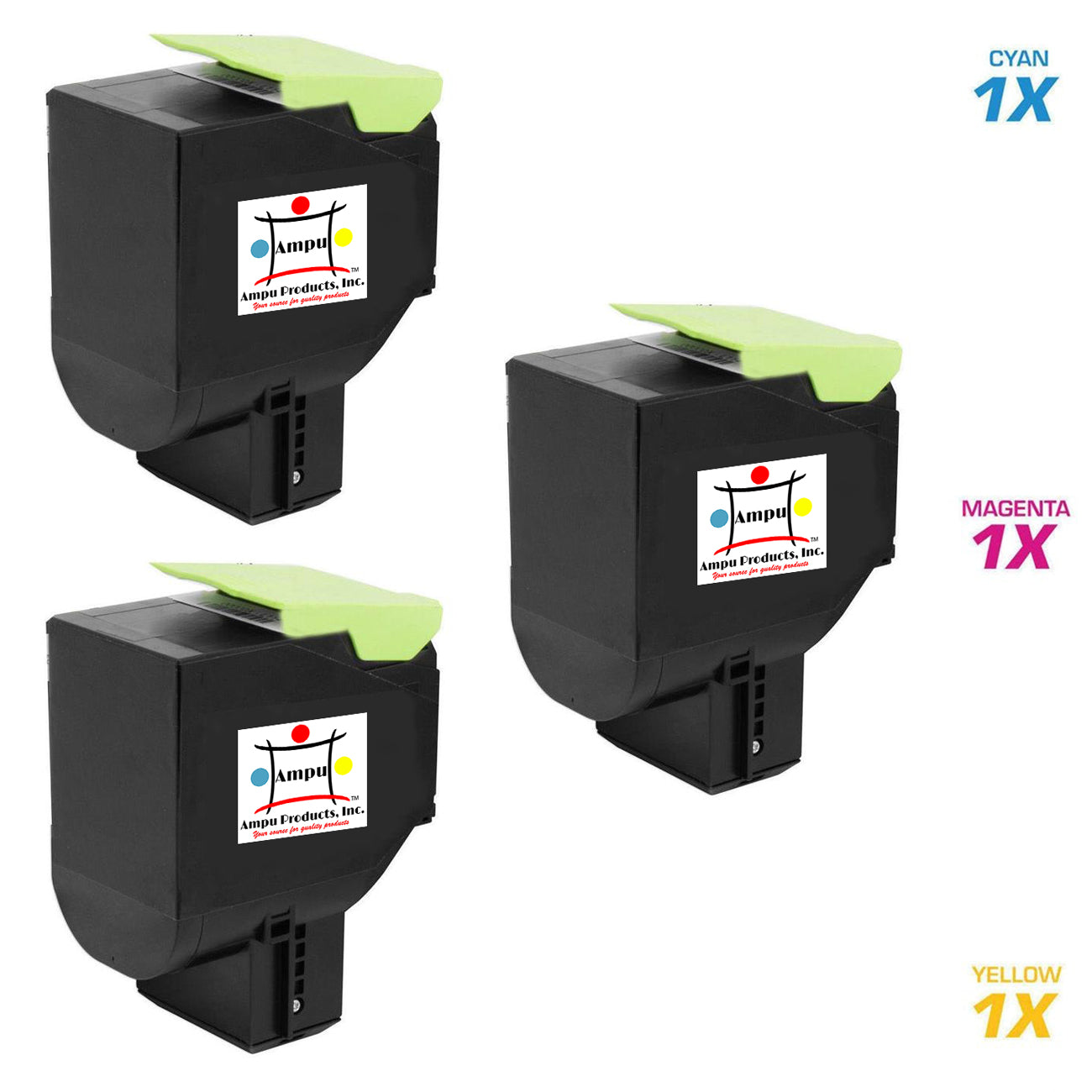 LEXMARK 1) 70C1HM0,1) 70C1HC0, 1) 70C1HY0 (COMPATIBLE) 3 PACK